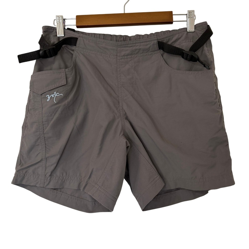Lot of 2 Zoic Mountain Biking Shorts Womens M Gray 6" Inseam Hiking Cargo Gorp